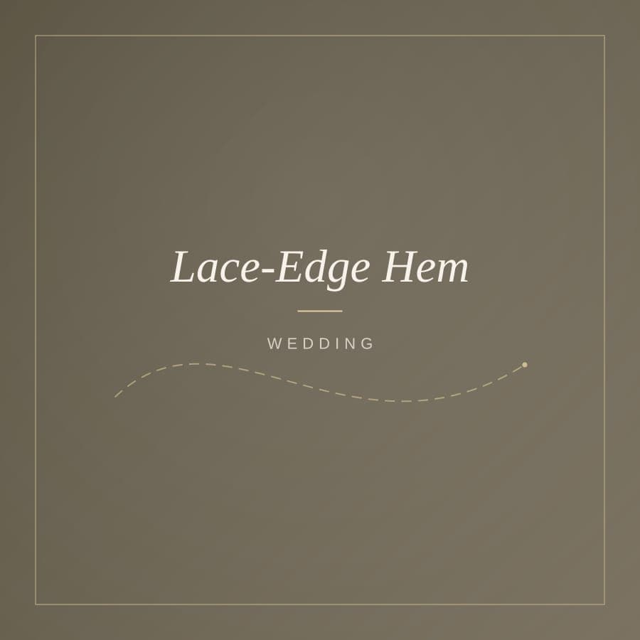 Multi-layer wedding dress hem with the original lace edge preserved