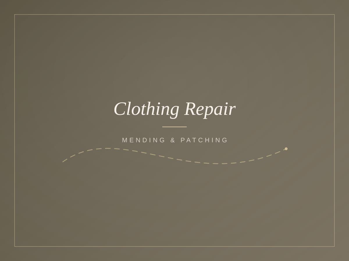 Clothing repair in Tulsa — mending a torn seam by hand