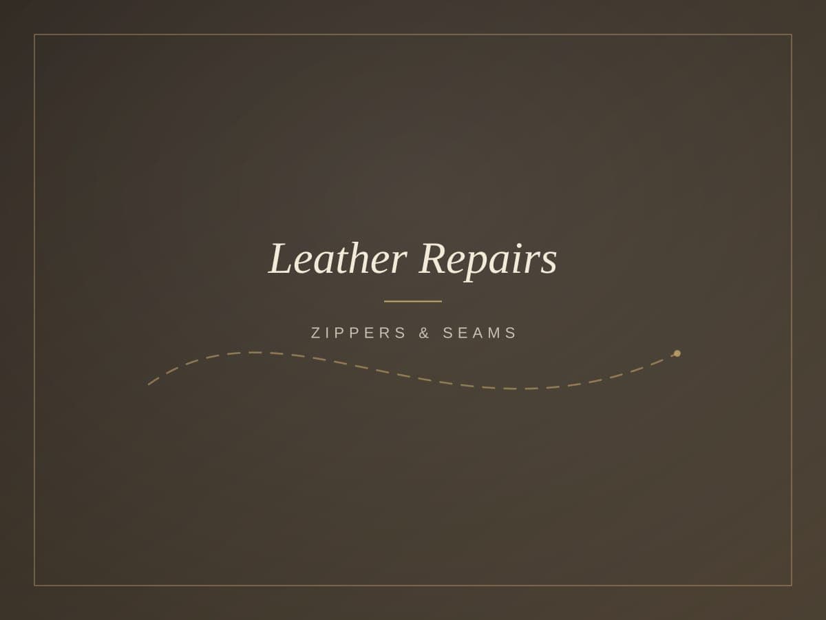 Leather jacket repair in Tulsa — replacing a zipper in a leather jacket