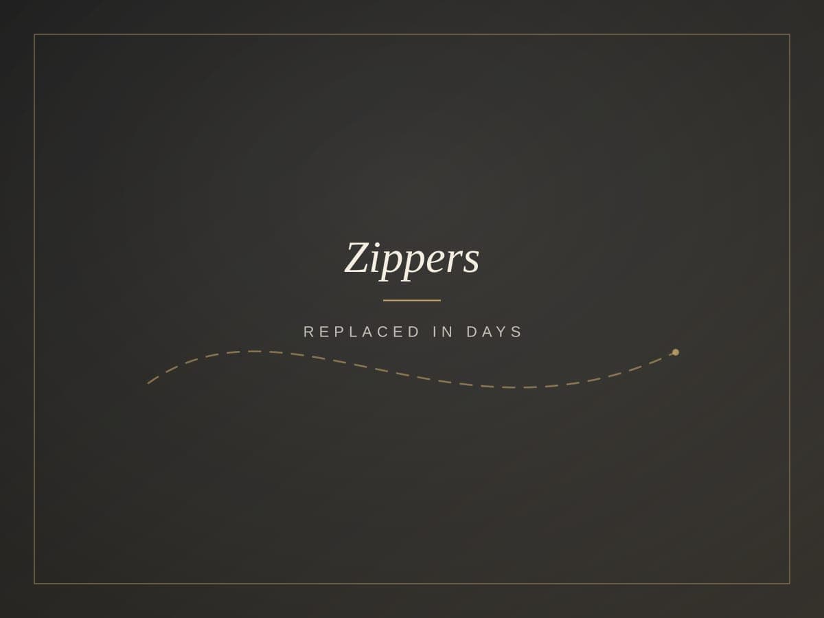 Zipper replacement in Tulsa — sewing a new zipper into a jacket